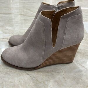 Lucky Brand | Yabba Wedge Booties | Grey Suede | Women's Size 6‎
